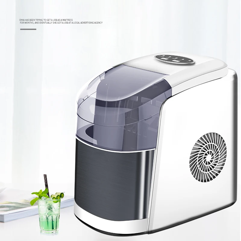 Household small ice maker, bullet round ice custom HZB-12C 15KG ice cube making machine, beverage ice making machine