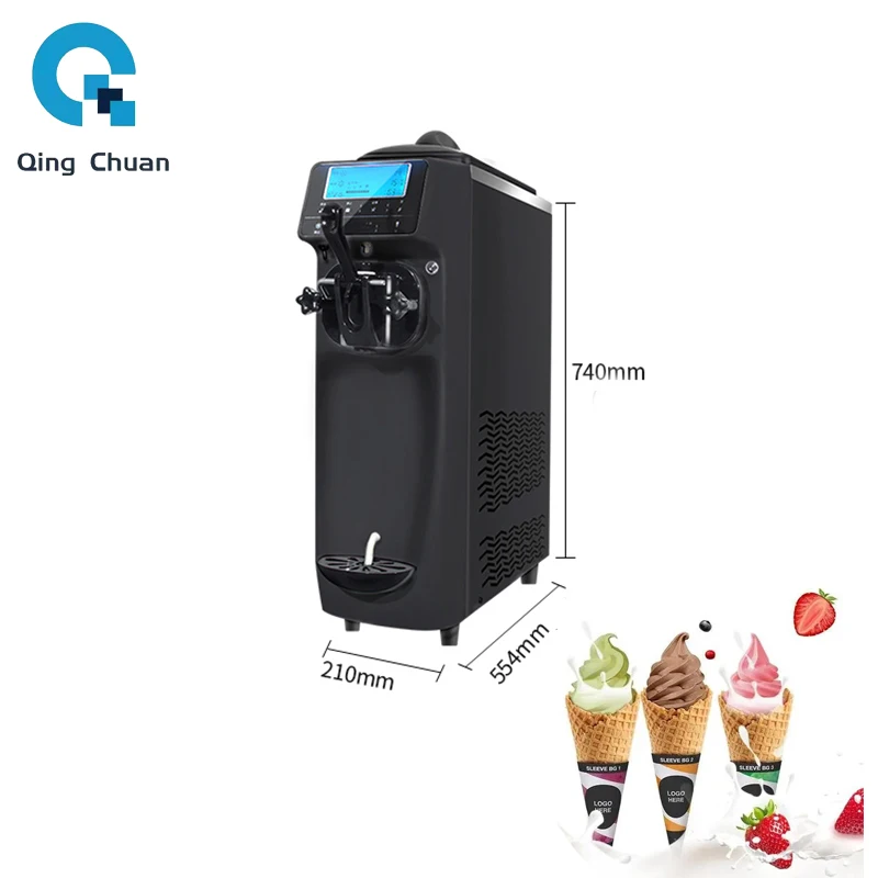 1050W Home Soft Ice Cream Maker Single Flavors 3.8L Commercial Mini Machine