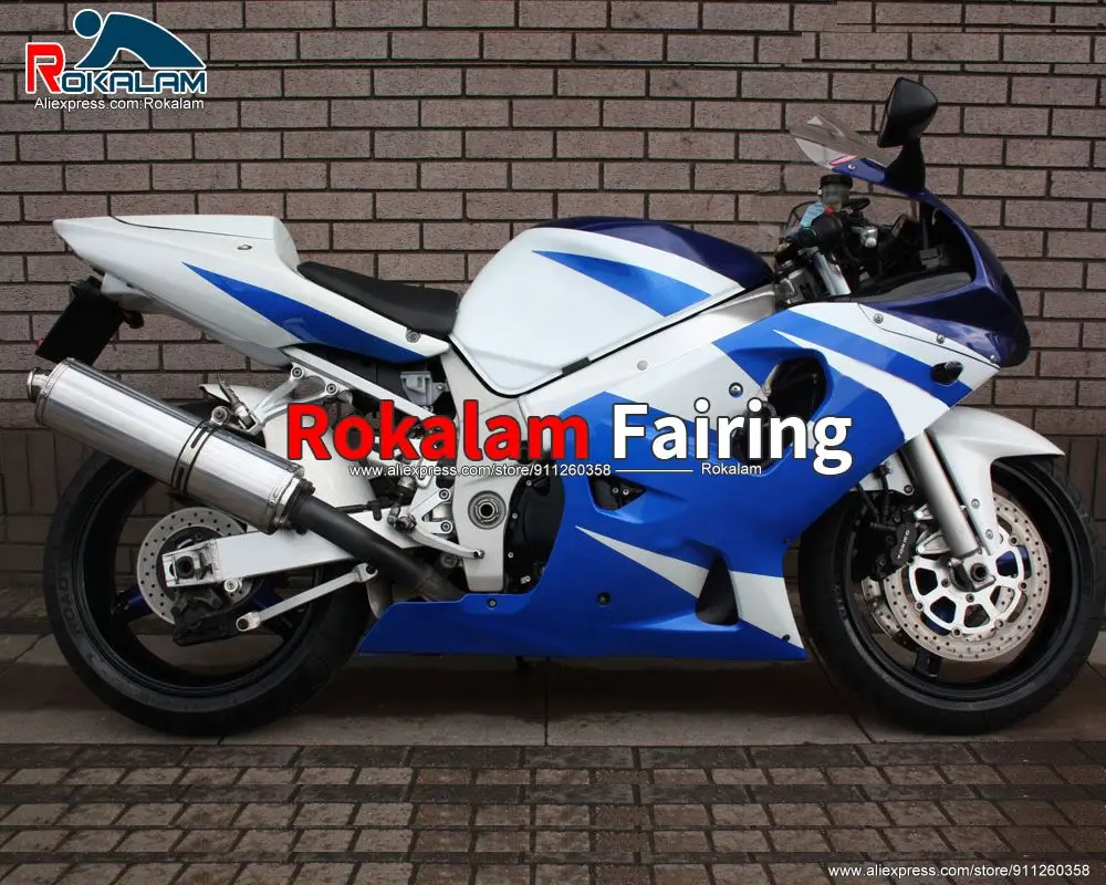

Для Suzuki K1 GSXR600 GSXR750 2001 2002 2003 GSXR750/600 01 02 03 сине-белый комплект кузова из АБС-пластика для мотоцикла (литье под давлением)