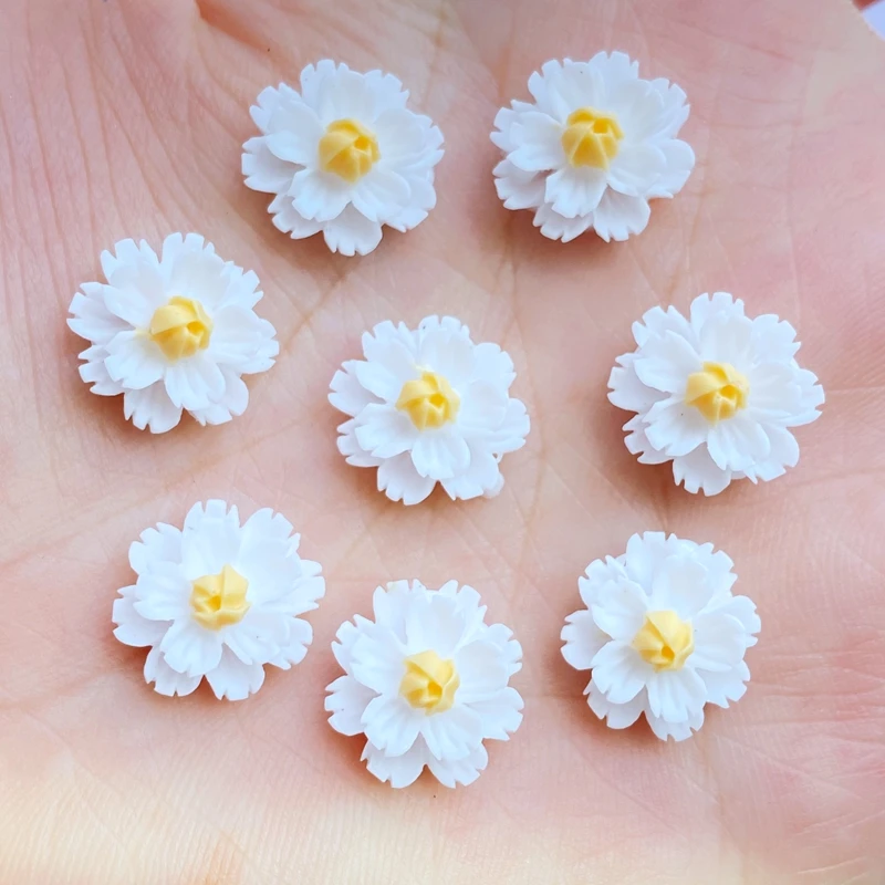 60Pcs New Mini Cute Flower Series Flatback Cabochon Scrapbook Kawaii accessori per abbellimenti fai da te G42