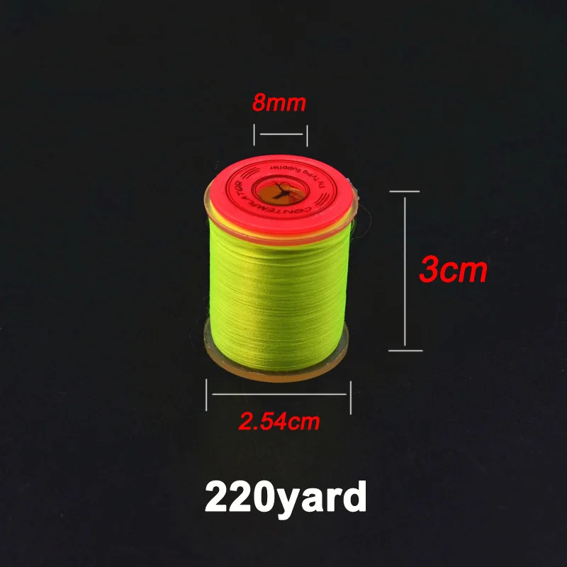 Fly Tying Threads para Ninfas, Linha de Poliéster Multi Filamento para Truta e Grayling, 4 Opcionais UV, Cores Fluo, 100D, Moscas Secas