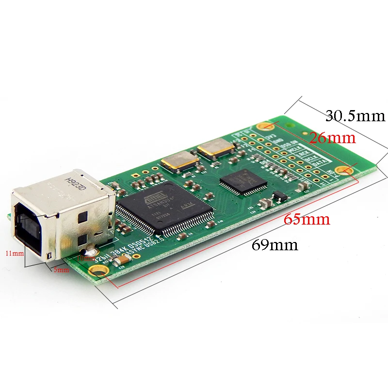 Amanero karta Usb dla AK4497 ES9038 AK4493 wzmacniacz Audio DIY pokładzie koncentryczny wyjście światłowodowe DSD512/PCM384 32bit