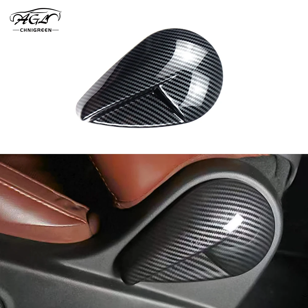 2pcs Red or Carbon Fiber Color Seat Adjustment Handle Cover Trim Decoration Accessories for Dodge Challenger 2015-2020