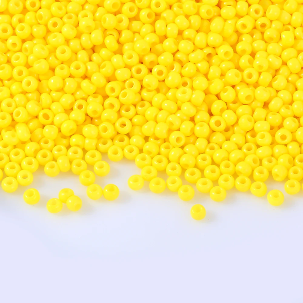 2mm 11/0 Solid Colors Glass Seed Beads Spacer Czech Bead Diy Charm For Jewelry Making Fitting Garment Sewing Accessories 1000pcs