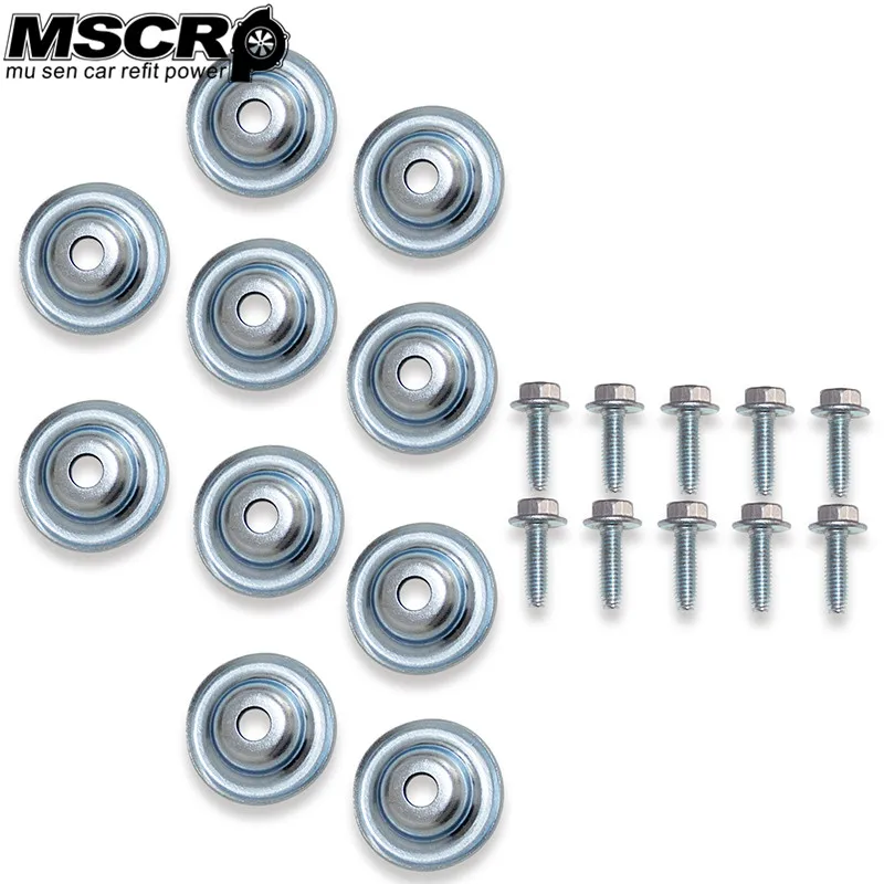 MSCRP-10pcs SKID PLATE WASHERS AND BOLTS For POLARIS RZR 1000 900 800 570 XP Turbo-YX03207