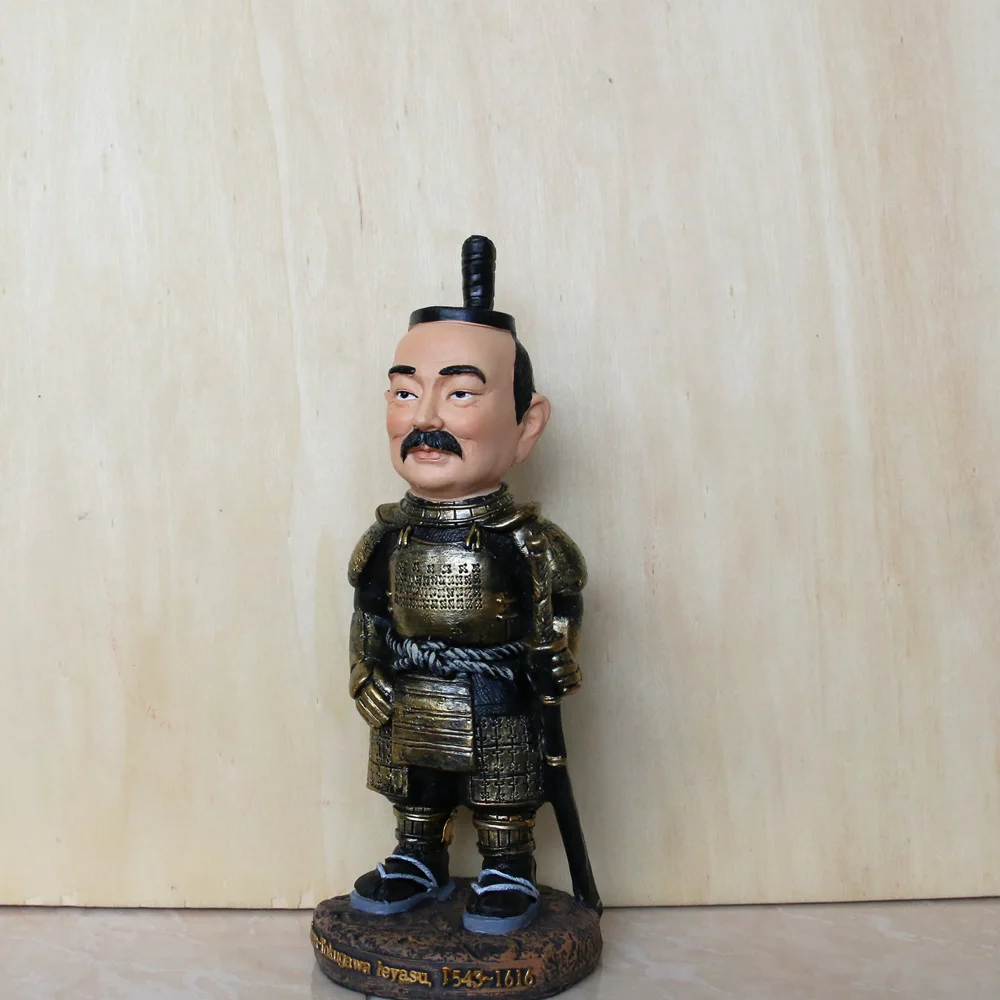 Hot Sale World Famous Person Statue Japan Military Strategist Politician Tokugawa Ieyasu Figure Model Toys Gift Collect