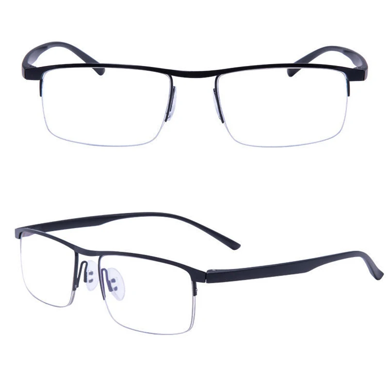 Progressive Multifocus Computer Reading Glasses Blue Light Blocking Titanium Alloy Spring Hinge Multifocal Readers Eyeglasses