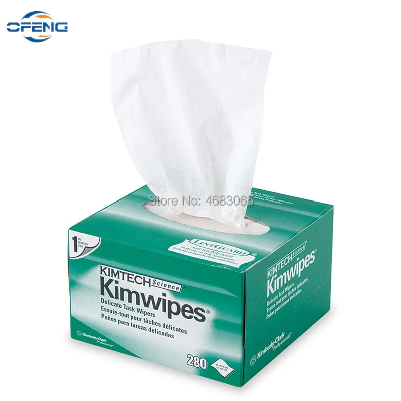 cleaning-wipes-platform-dustfree-paper-low-lint-wipes-optical-fiber-clean-paper-ftth-tools-kimwipes-280-sheets-1-box-diy