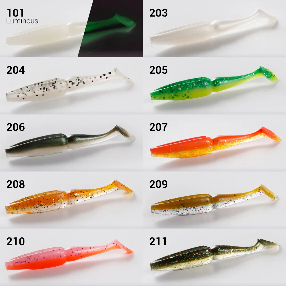 NOEBY Shad 8cm – Señuelo blando wobbler para lubina - imagen 5
