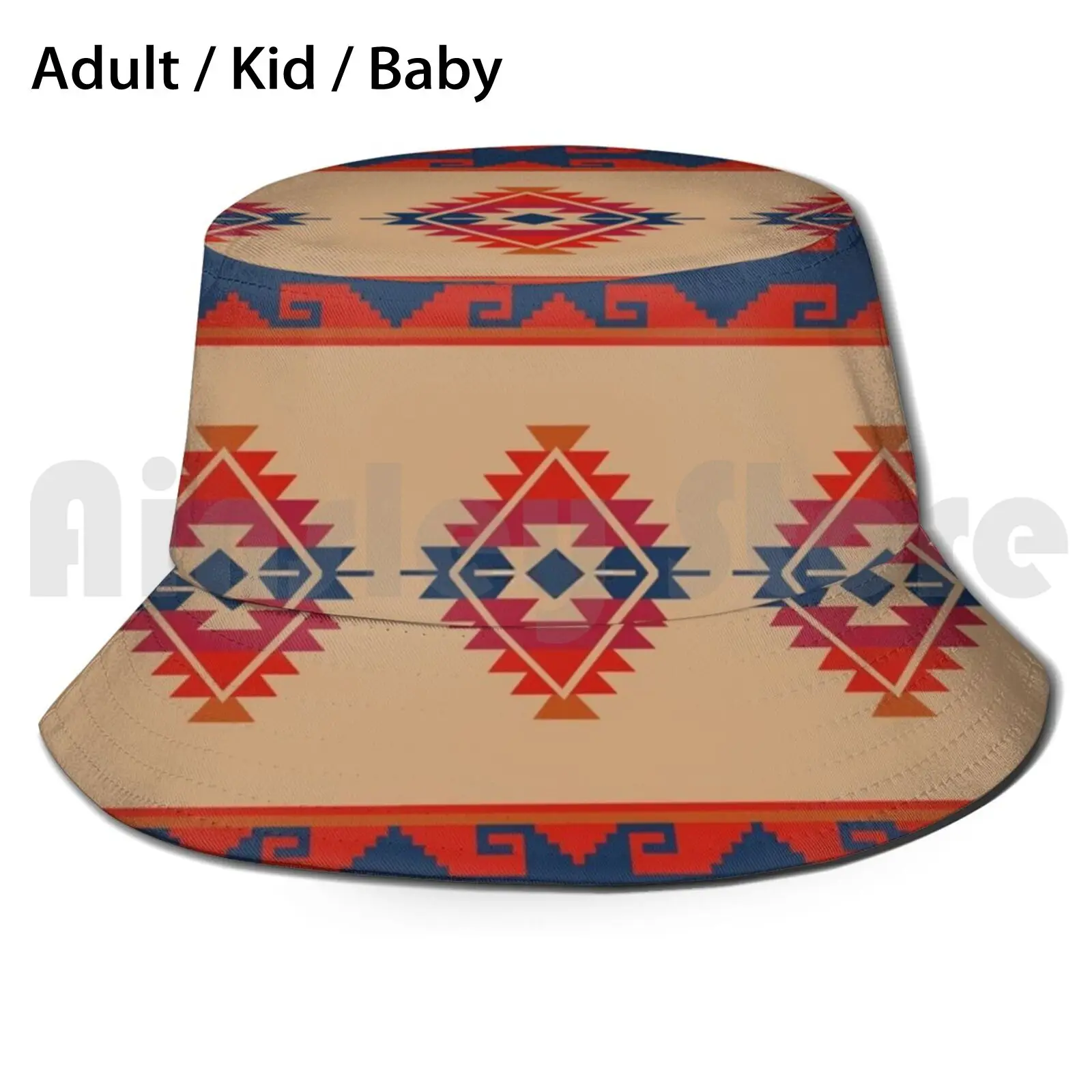 daryl's-poncho-chapeau-de-soleil-chapeau-de-pecheur-pliable-daryl-dixon-twd-the-walking-dead-poncho-motif-geometrique-navajo