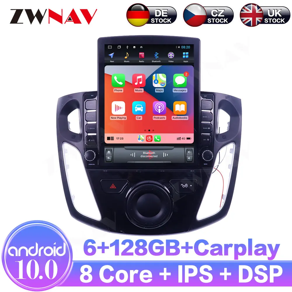 

Android10.0 6 + 128 ГБ для Ford Focus 2012 - 2017 IPS сенсорный экран приемник автомобильный мультимедийный радиоплеер GPS навигация DSP Carplay