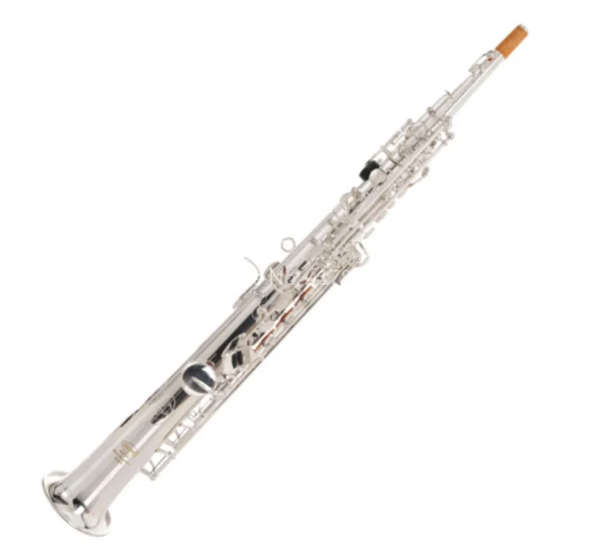 

SADSN SS-500S Bb Tune Soprano Saxophone Brass Silver Plated B Flat Soprano Sax New Arrival Musical Instrument with Case