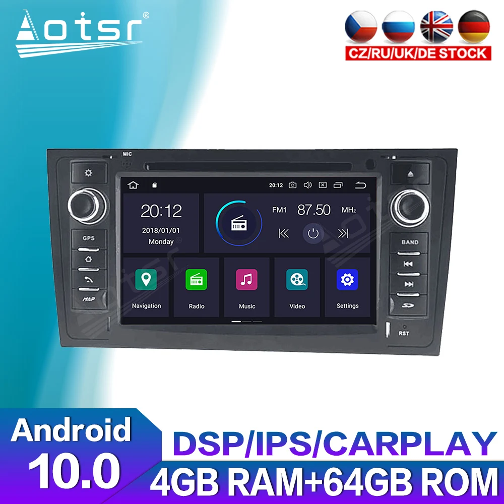 Radio con GPS para coche, reproductor Multimedia con Android, pantalla de Audio, estéreo, Carplay, Navi, Dtereo, IPS, para Audi A6, 4B, C5, 1997 - 2005