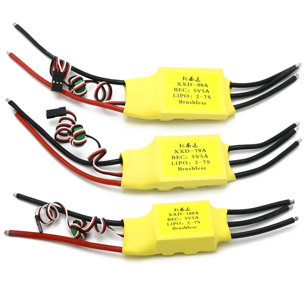 XXD 10A 15A 20A 30A 40A 50A 60A 70A 80A 100A 125A 200A 2-7S 5V/2A 5V/5A BEC Output ESC Speed Controller For RC FPV Quadcopter