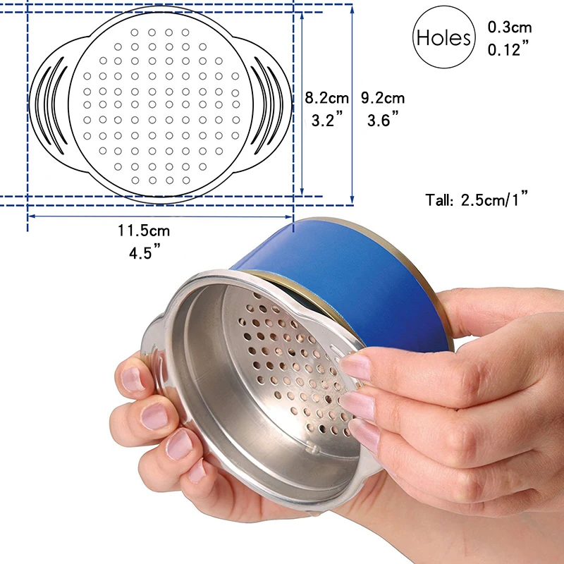 Universal Can Strainer Stainless Steel Can Colander , Vegetable and Fruit Can Strainer, Best for Canned Tuna versatile