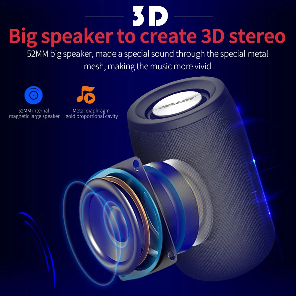 S32 portátil bluetooth alto-falante sem fio subwoofer 3d baixo estéreo suporte micro sd cartão aux usb flash drive play