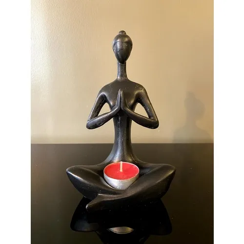 Talya Art Design Talya Art Design, Black Namaste Yoga Engaged In Women 'S Candle Holder