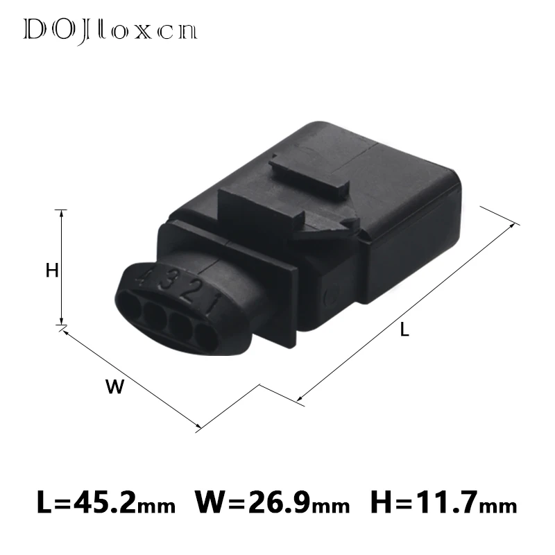 1/5/10/20/50 Sets 4 Pin 1.5 MM For AUDI VW Lntake Pressure Sensor Plug Automotive Wire Waterproof Connector 1J0973704 1K0973804