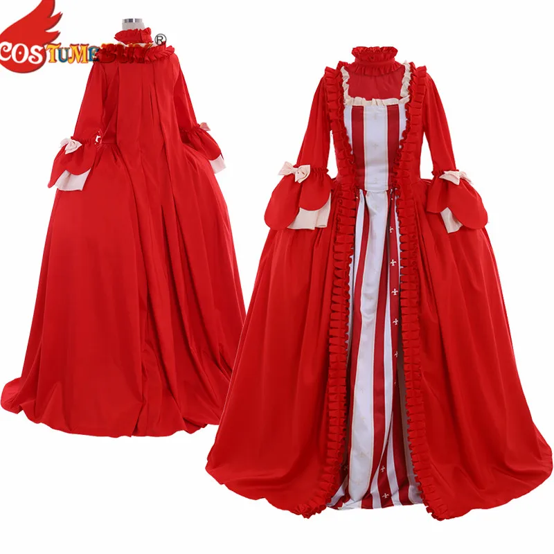 

Costumebuy Tudor Marie Antoinette Rococo Gown 18th Century Antoinette Baroque Women Ball Gown Wedding Dress Red Custom Made