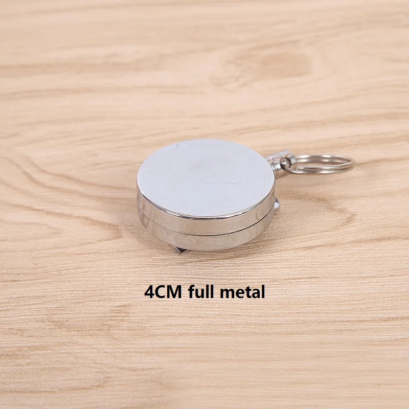 1PC Multifunction Metal Steel Wire Retractable Pull Badge Reel ID Card Holder Keyring KeyChains