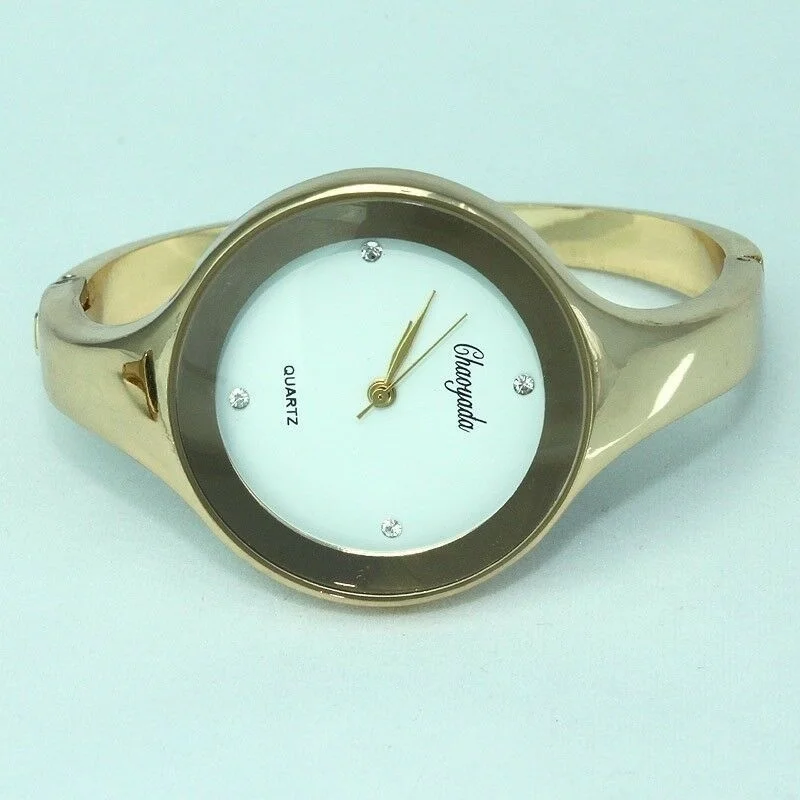 Fashion Wanita Gelang Manset Watch Wanita Besi Tahan Karat Dress Jam Tangan