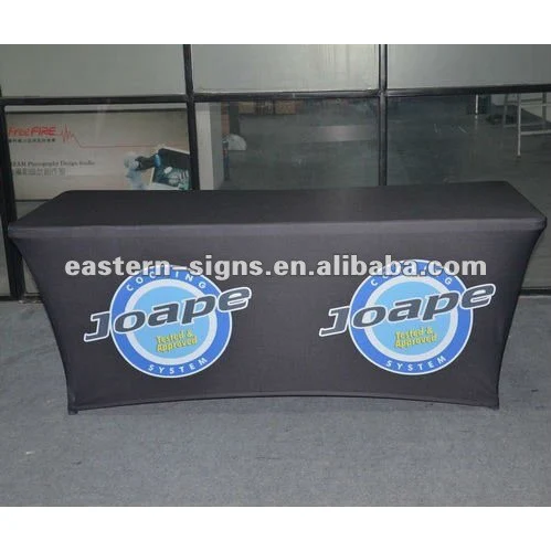 Exhibition Custom Printed 8ft Spandex Table Covers (Print your logo) / Company logo Printing Table Throw,Table Cloth