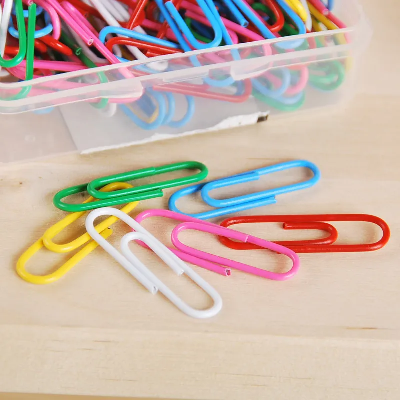 50Pc Kleurrijke Paperclips Metalen Markering Bookmark Label Teken Papier Briefpapier Clips Voor Ticket Holder Pins School Kantoorbenodigdheden