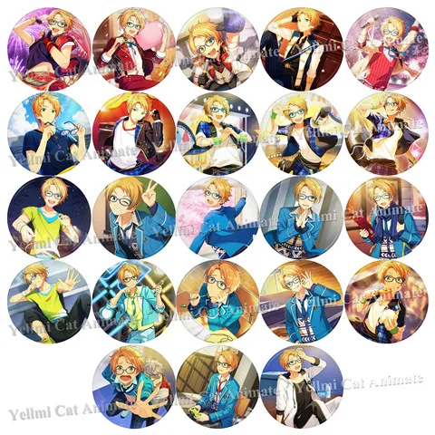 1pc anime Ensemble Star Trickstar Yuuki Makoto Full Kind Brooch Badges Acrylic Pins