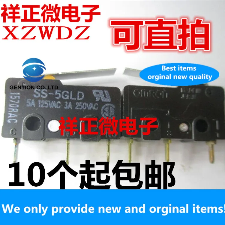 10pcs 100% orginal new real stock SS-5GLD micro switch pin 5A straight handle