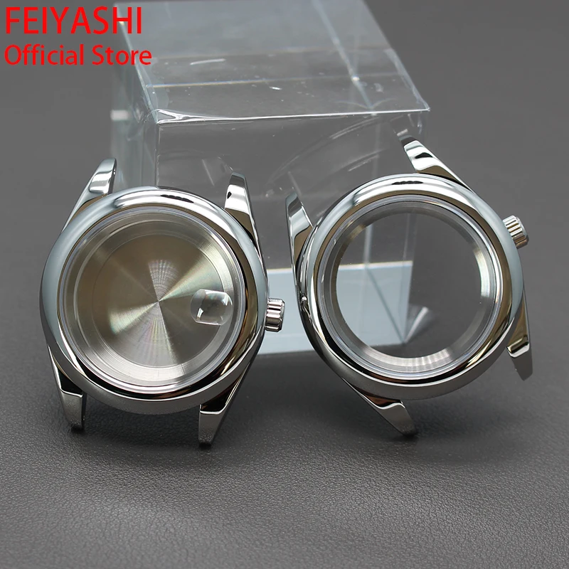 36mm 40mm Stainless Steel Watch Case Sapphire Crystal For Seiko NH35 NH36/38/34 Miyota8215 Movement 28.5mm Dial Oyster Perpetual