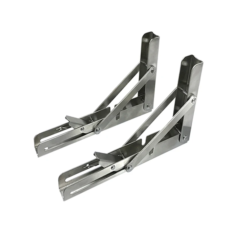 Stainless Steel Segitiga Bracket Bracket Perangkat Perabot Rumah Tangga Panel Lantai Drag Rak Dinding Partisi Lipat Bracket
