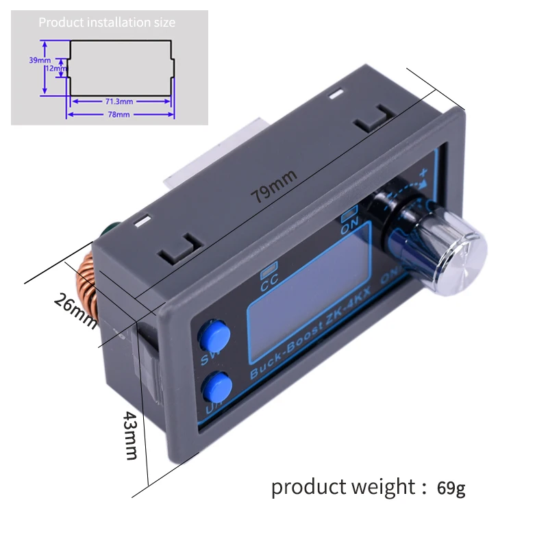 DC-DC Step-down/Up Buck Boost Power Supply Module Constant Pressure LCD Digital Display Adjustable Board Charging batteries