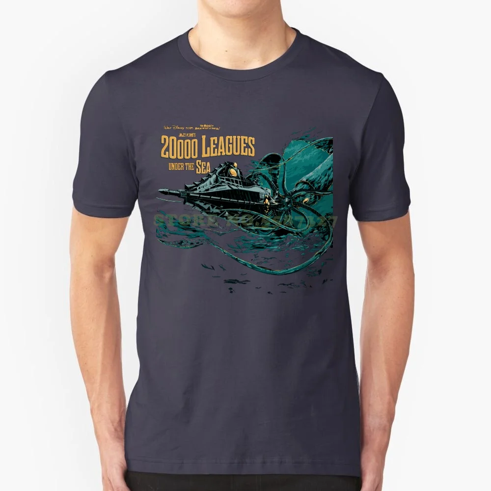 20000 Leagues Under Sea Jv 100% Pure Cotton T-Shirt Vintage Jules Verne Gentleman Nemo Pulp Submarine Steampunk Adventure Sea