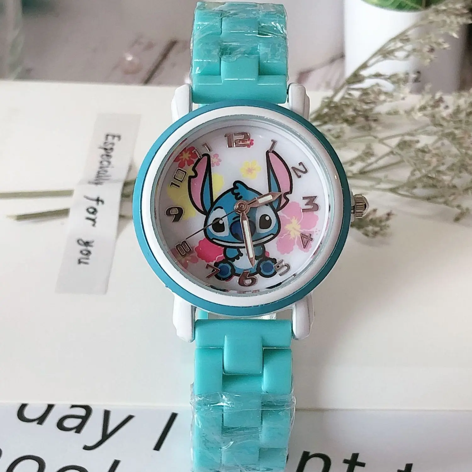 Disney Stitch Star Children's Watch Boy Girl Cartoon Anime Character Kids Watch Birthday Gifts Students Clock