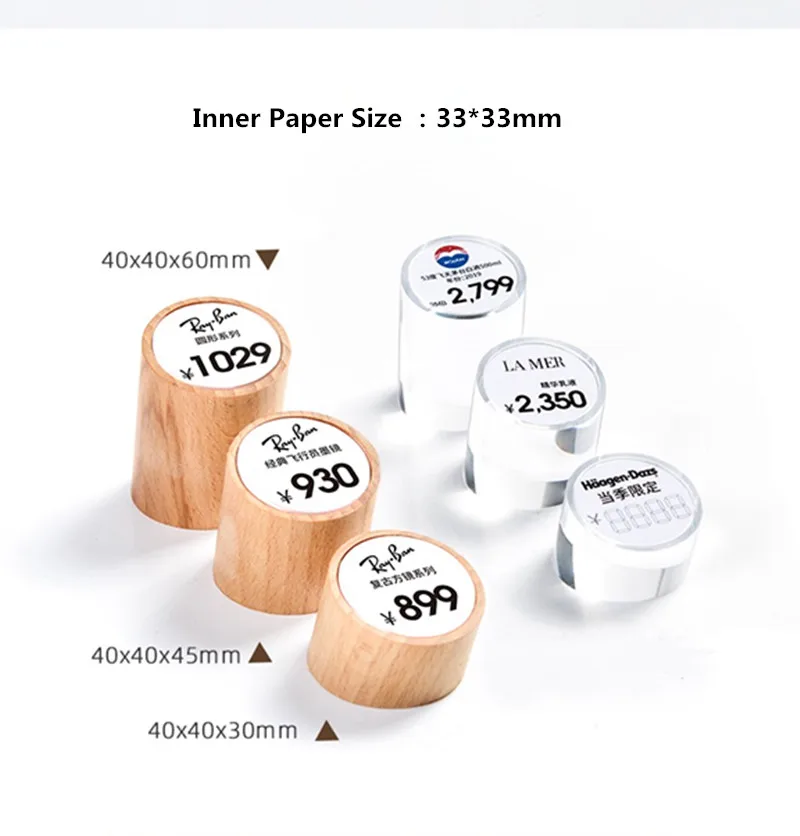 Retail Mini Price Label Card Tag Table Watch Jewelry Price Tags Merchandise Acrylic Sign Holder Display Stand