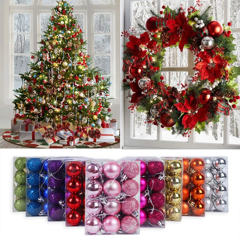 Pretty Red Gold Bowknot Ornament Christmas Tree Decoration Bows Baubles Balls Noel New Year Xmas Christmas Decoration For Home