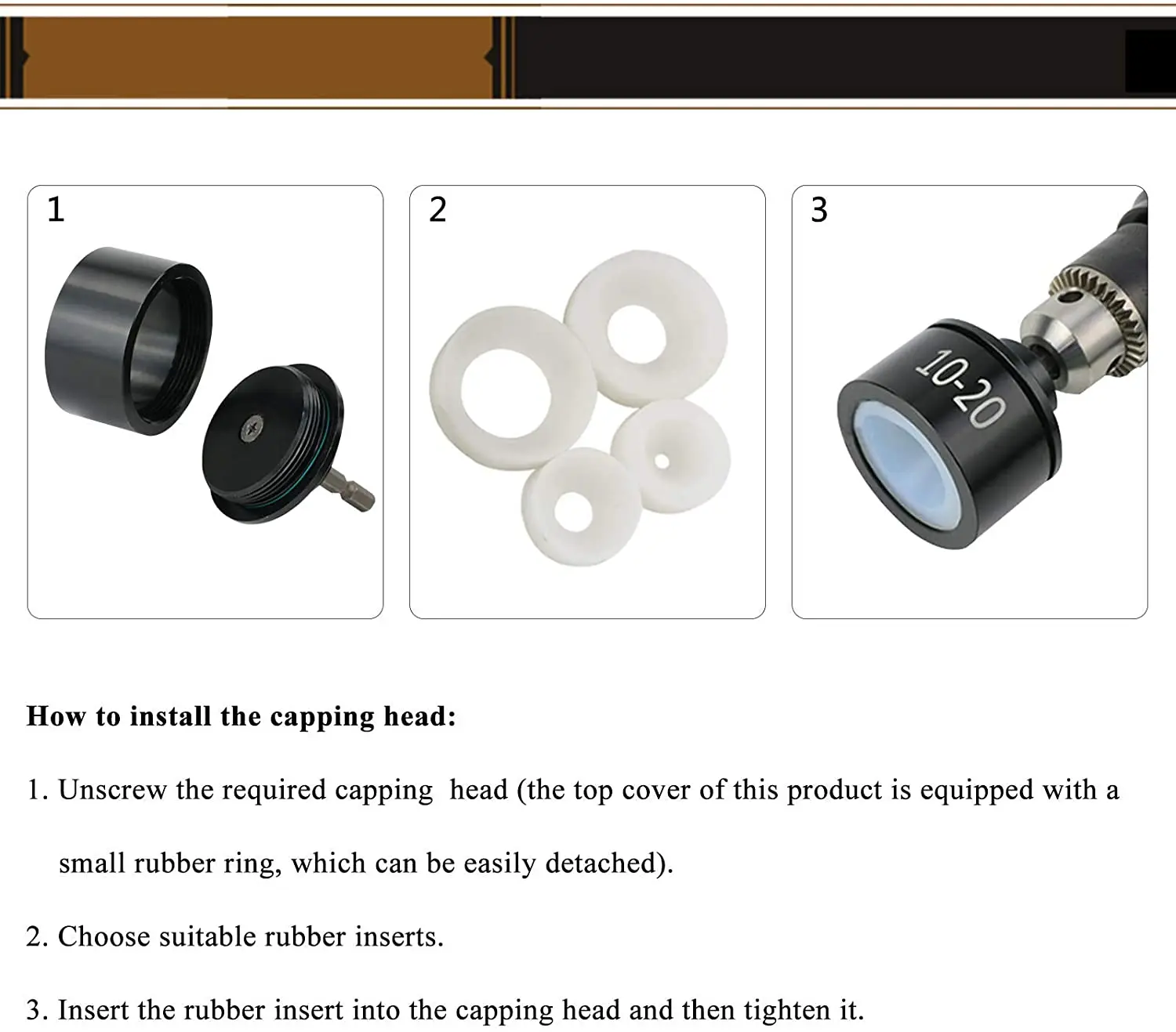 SUBAO GF3 Pneumatic bottle cap machine hand-held bottle cap sealing machine capping tool 2500rpm plastic bottle cap (10-50mm)