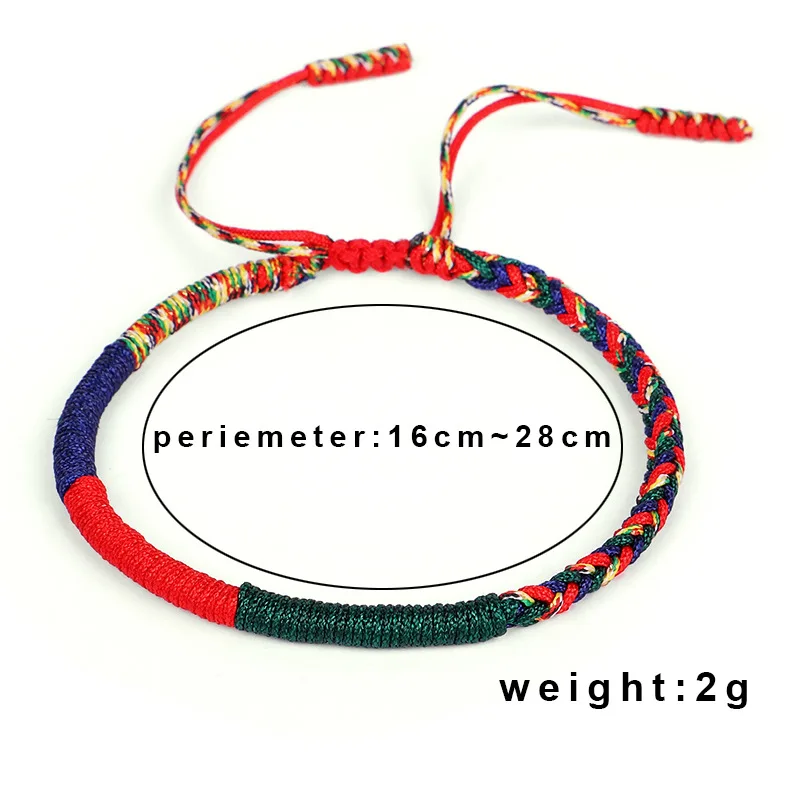 Tibetan Buddhist Handmade Waterproof Woven Wax Thread Wrap Bracelet For Men And Women Friendship Rope Knot Bracelet