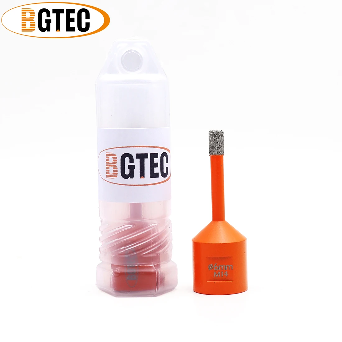 BGTEC 5 sztuk M14 6/8/10/12mm próżniowe lutowane diamentowe wiertła bity z adapter sześciokątny suche frez do