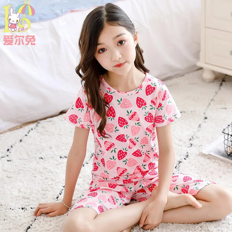 H5660 pijamas dulces ropa para el hogar traje de algodón de manga corta de verano fino ropa de dormir para mujer ropa de dormir de aire acondicionado