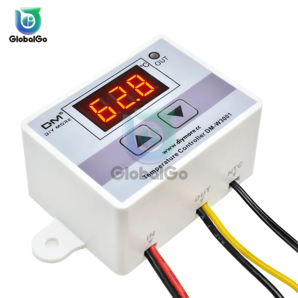 XH-W3001 W3001 LED Digital Thermoregulator Temperature Tester Smart Thermostat Temperature Sensor Controller Relay Output