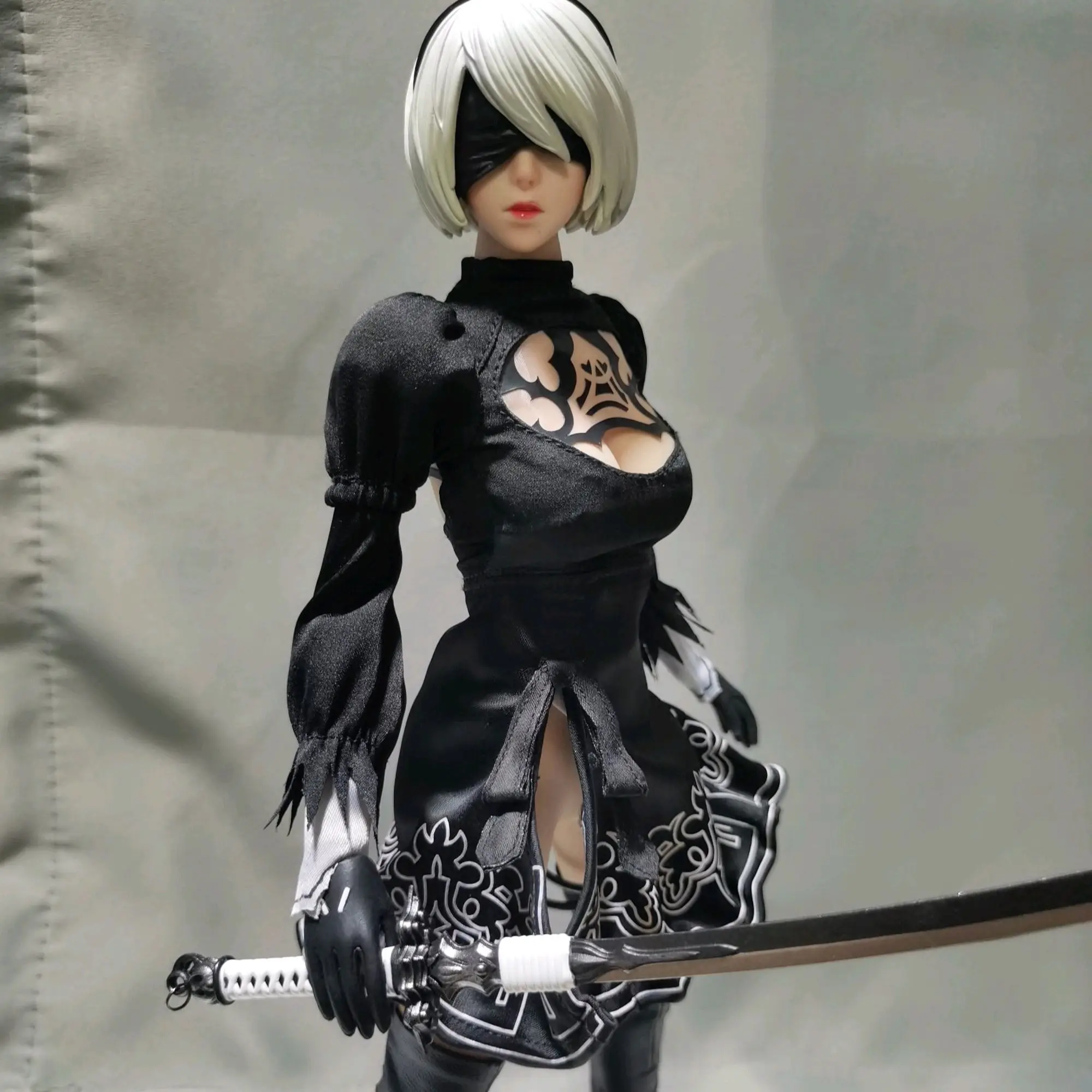 IN STOCK Toys park TP001 1/6 2B Sister Head Sculpt NieR:Automata black dress accessories Model for 12'' Action Figure doll