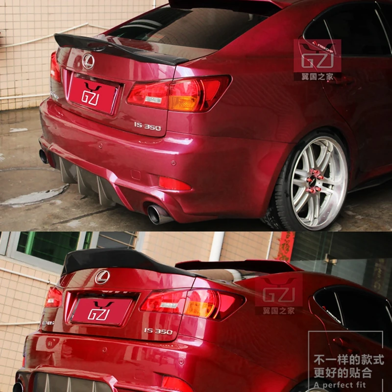 Carbon Fiber /FRP ABS Rear Trunk Boot Duck Spoiler Back windshield Wing For Lexus IS IS250 IS300 IS350 2007-2013 Car Styling