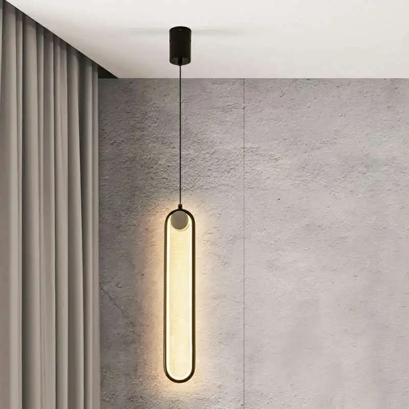 

nordic pendant light LED wall hanging light Bedroom Bedside ceiling pendant Iron Background Wall design lamp pendant lighting