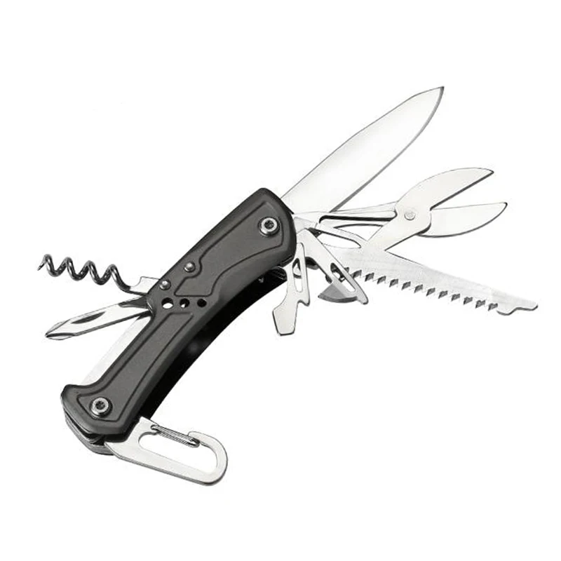 Multi Functional Knife Outdoor Pocket Folding Blade Knife with 11 kinds function Swiss Knife