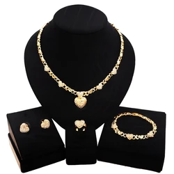 Yulaili Newest XOXO Delicate Rhinestone Love Jewelry Set and High Quality Pakistani Bridal Wedding Jewelry Set Accessories