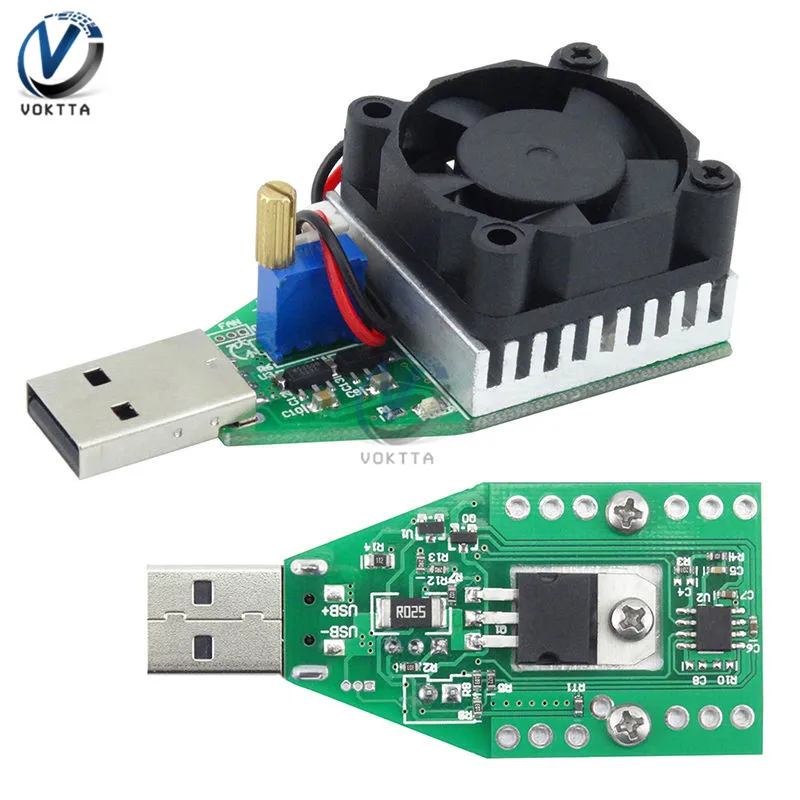 DC 3V-21V 15W Test elettronico resistenza di carico interfaccia USB Tester di capacità di scarica della batteria con modulo di corrente regolabile