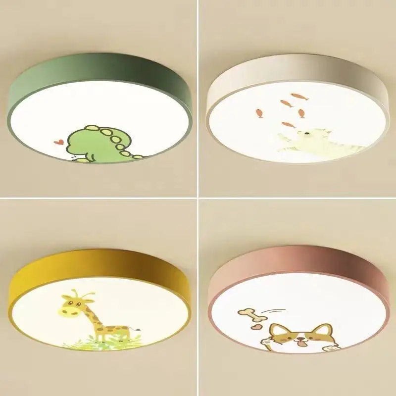 

Round ceiling lamp animal cartoon lamp led eye protection children bedroom lamp men and women room lamp kindergarten lam LB12253