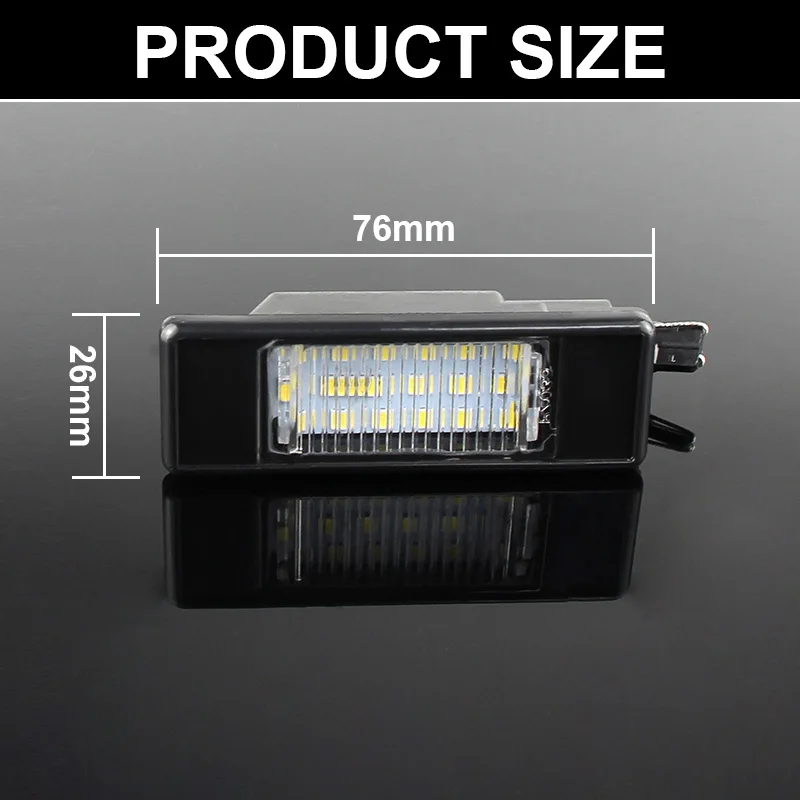 2Pcs Error Free White LED License Plate light For Nissan X-Trail T30 T31 Qashqai J10 J11 Primera P12 Pathfinder R51 Juke F15