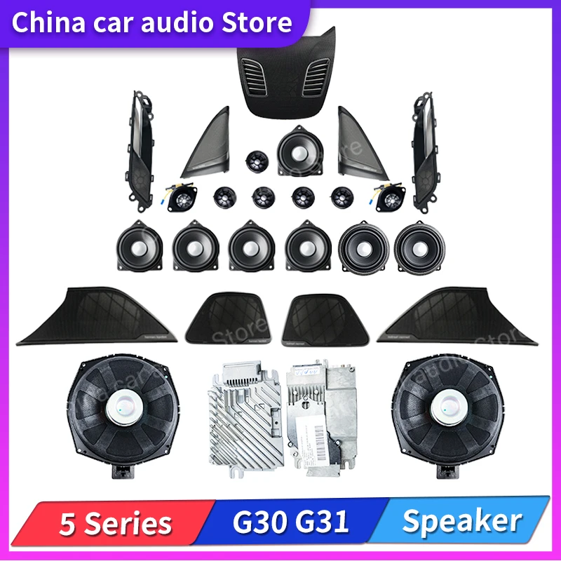 Car Tweeter Midrange Speakers Subwoofer For BMW G30 530i 5 Series High Quality loudspeaker Audio Cover Power Amplifier Bass kit